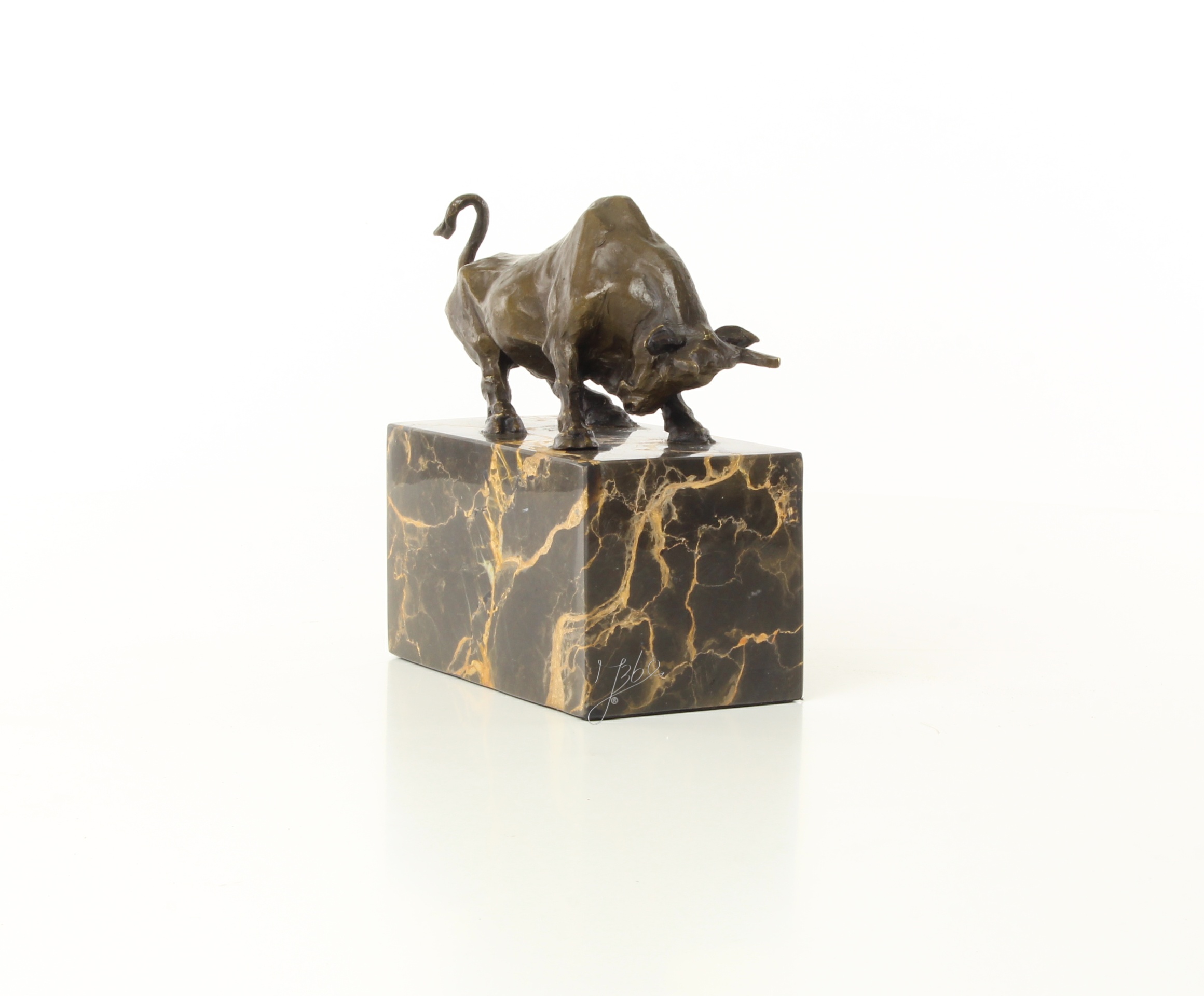 Dynamische Bronze Stier Skulptur auf Sockel für Ihr Zuhause 14