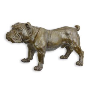 Exquisite Bronze Bulldogge Skulptur Detaillierte Englische Bronzestatue