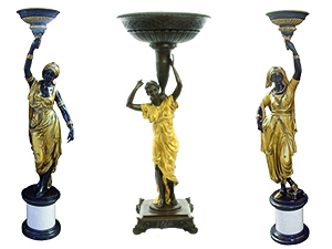 Bronze-Skulpturen Pflanztopf